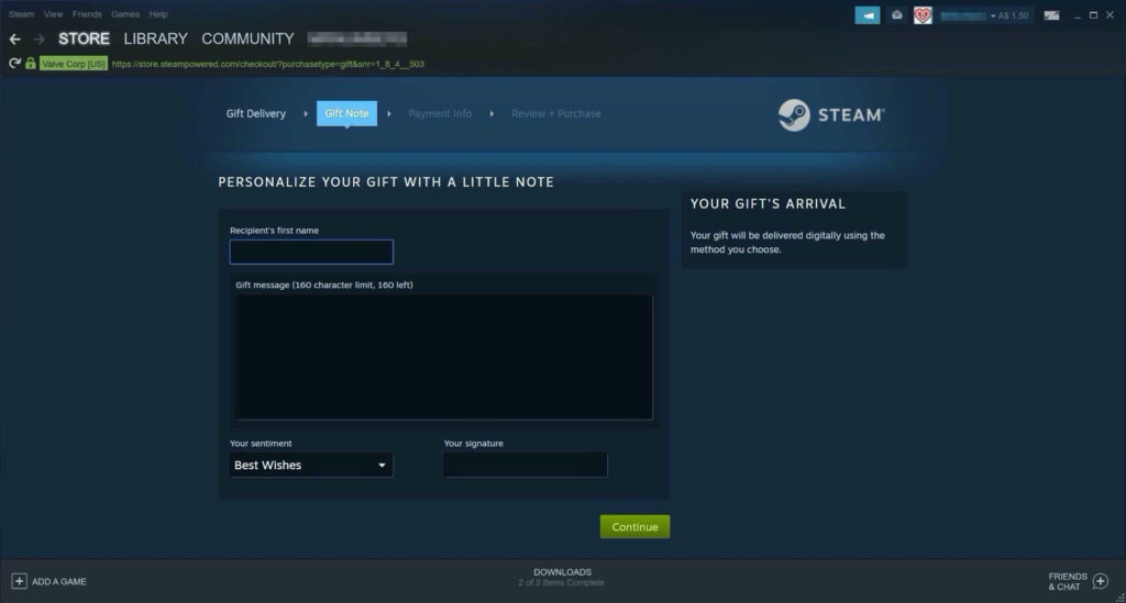 how to gift games on steam