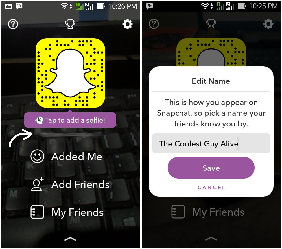 how to change snapchat username