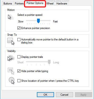  how to change mouse sensitivity