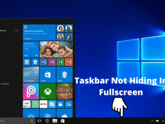 Taskbar Not Hiding
