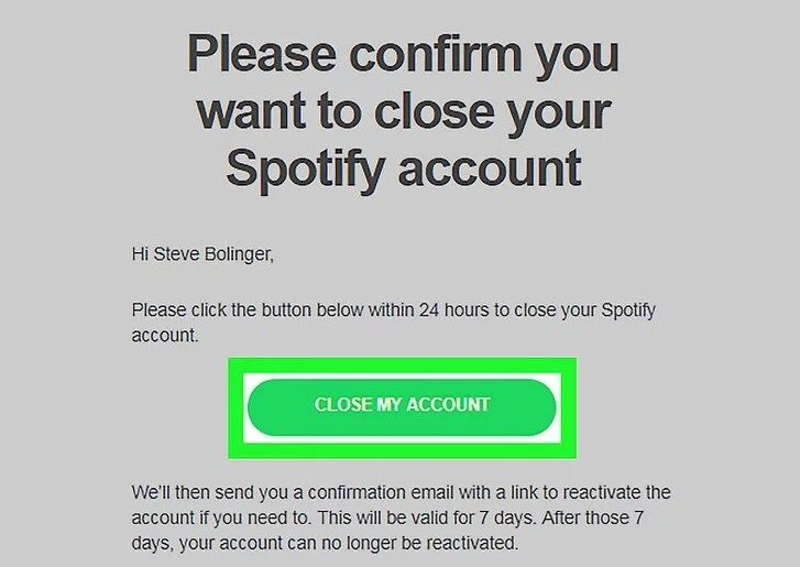 how to delete spotify account