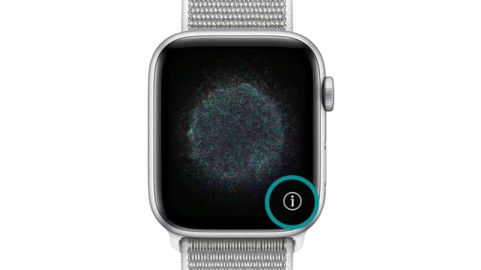 where is the i icon on apple watch4