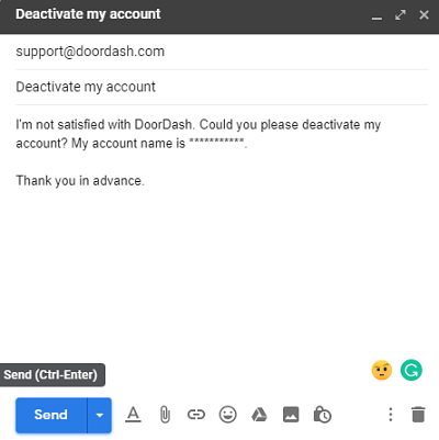 how to delete doordash account