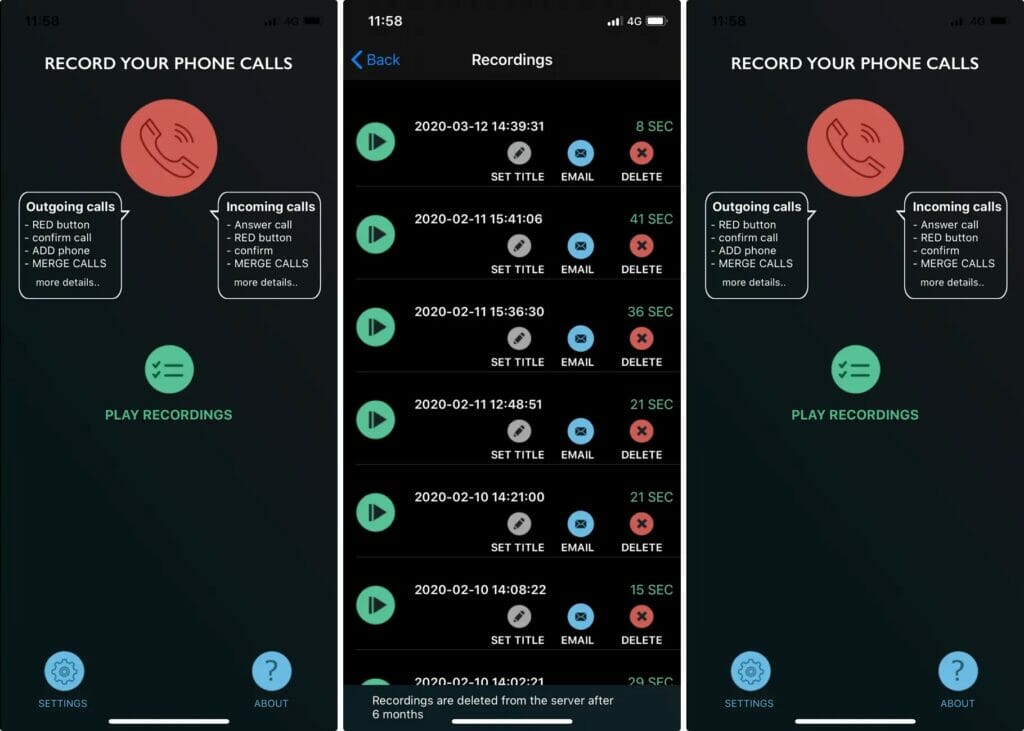 CallRec Lite iPhone