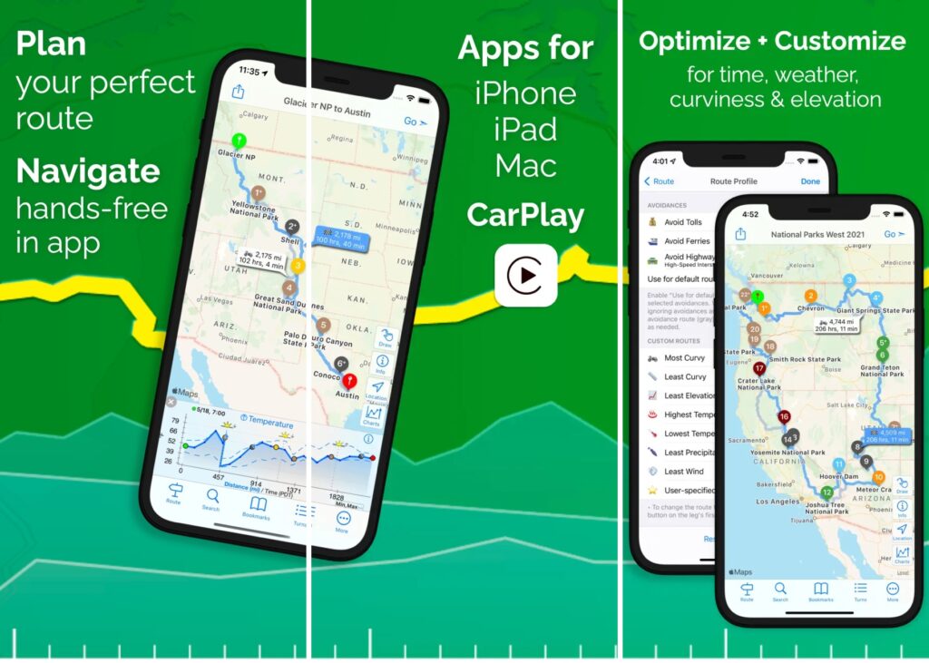InRoute - Route Planner and Road Trip App