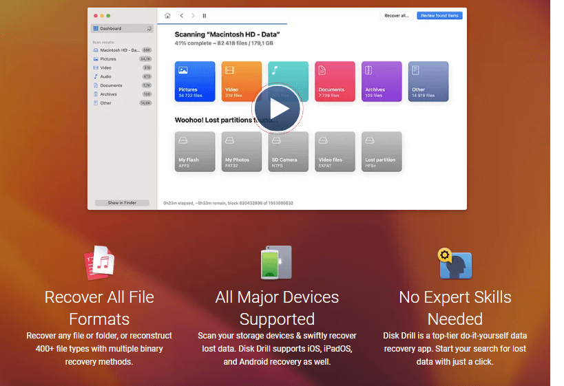 Disk Drill iPhone Data Recovery Software