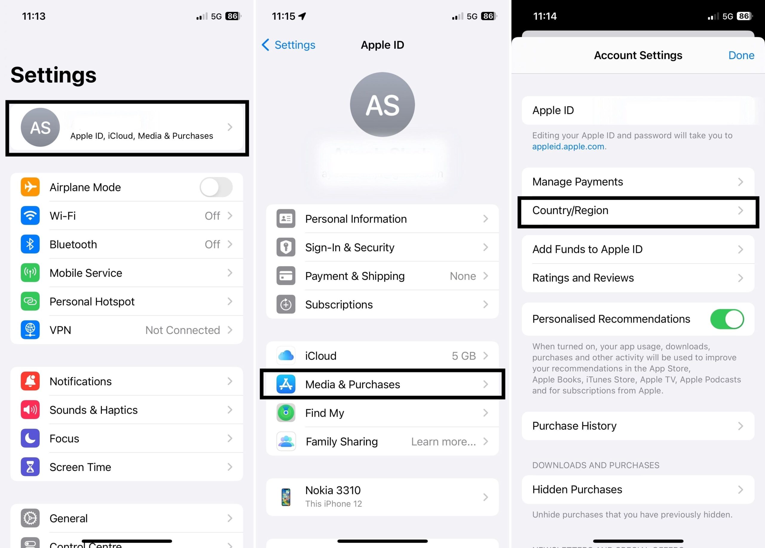 How to Change Apple ID Country or Region