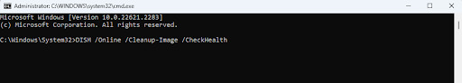 Repairing the Operating System Image Using the DISM Scan