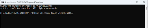 Repairing the Operating System Image Using the DISM Scan