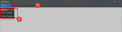 Take screenshot The Snip & Sketch Tool ( Windows 10 )