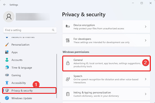 Turn off Ads in Windows 11