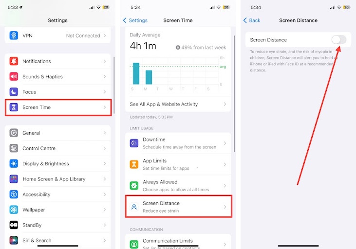 How to Use Screen Distance on iPhone