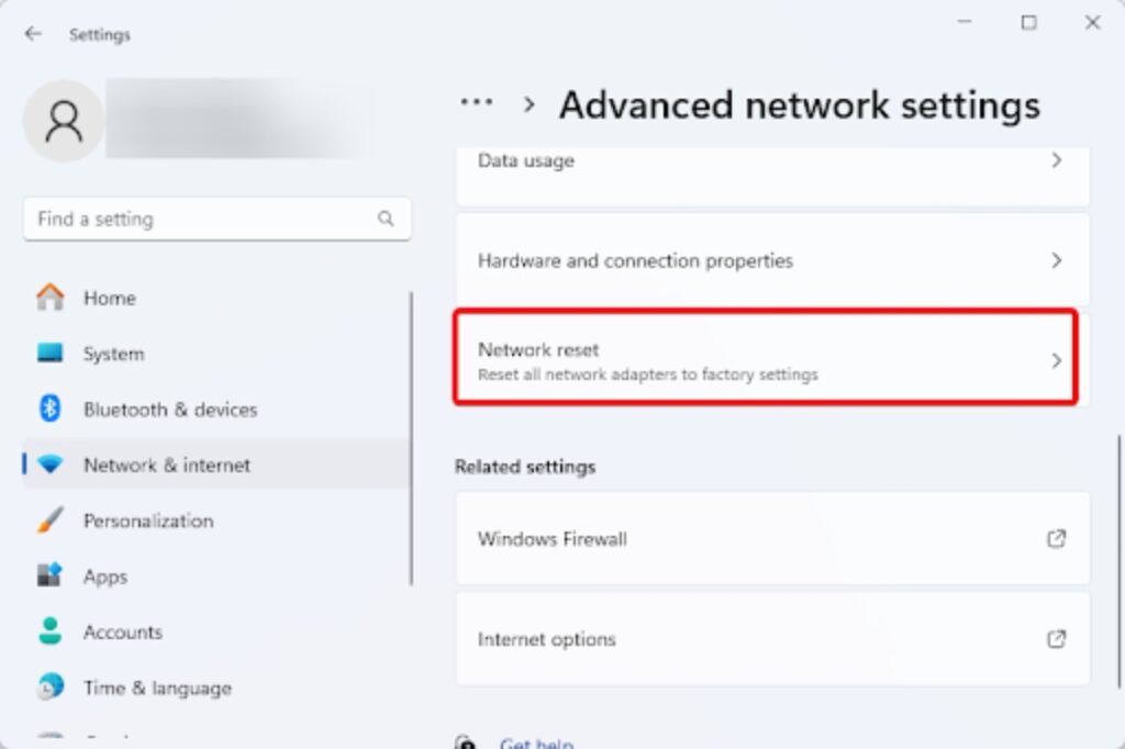 Perform a Network Reset
