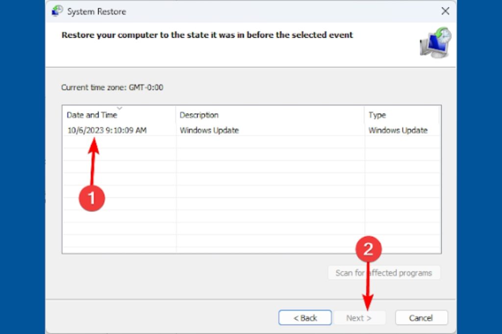 Perform a System Restore
