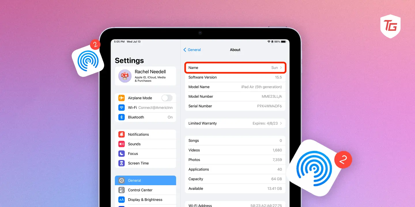 Change AirDrop Name