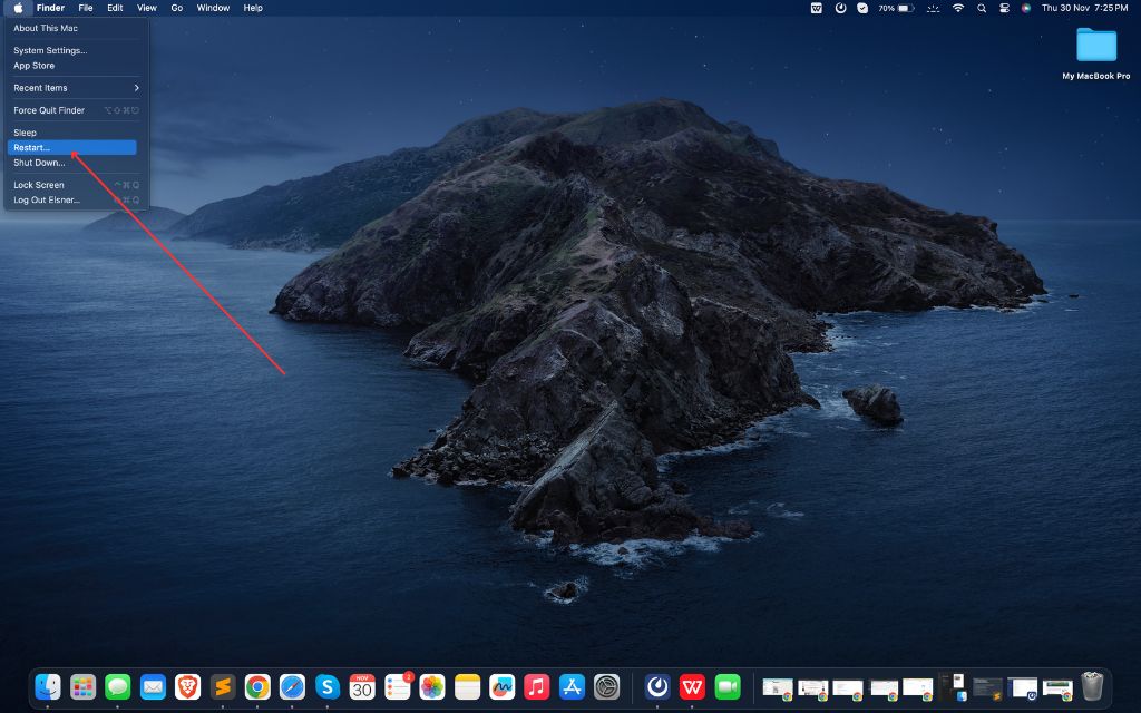 Restart Your MacBook
