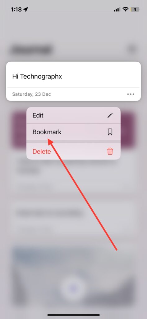 Bookmark Your Favorite Journal Entries