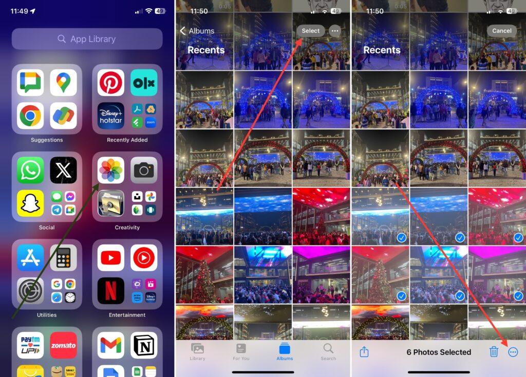 Create Albums to organize photos