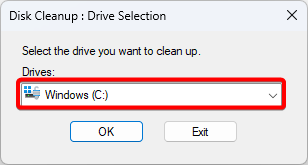 Select Cleanup Drive