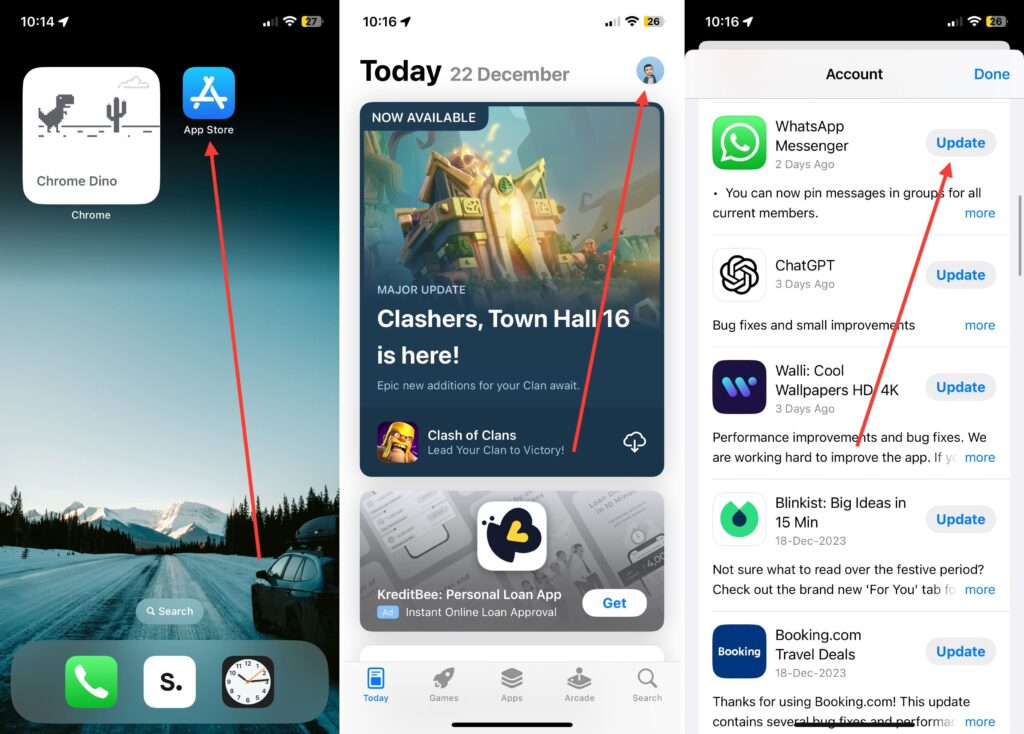 Update All Apps on iPhone