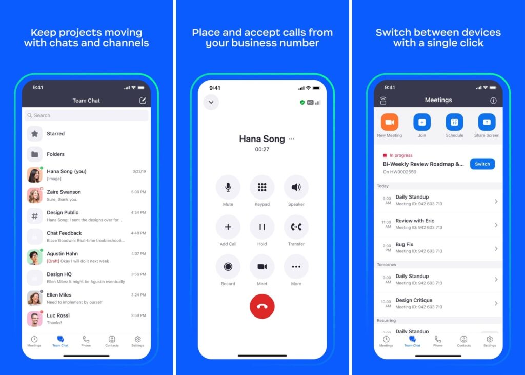 Zoom team management app