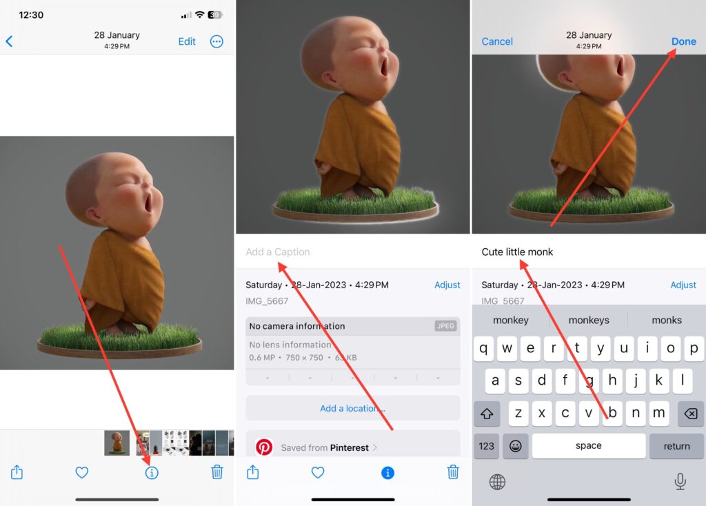 Use Keywords and Captions in Photos