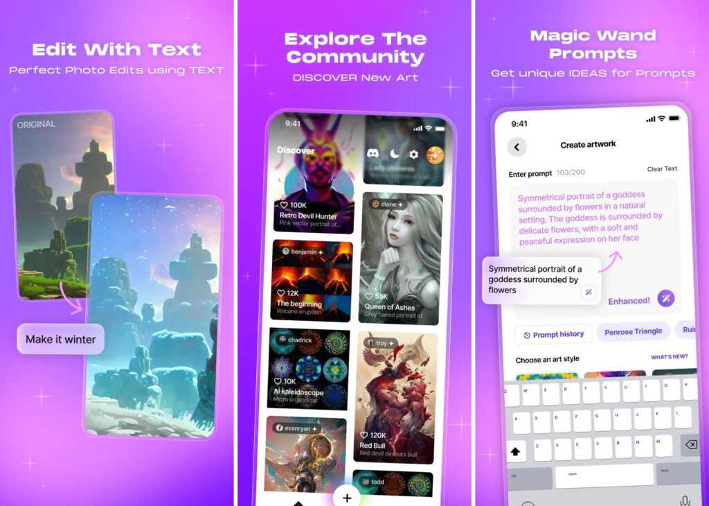 WOMBO Dream - Easy-to-use Image from text AI-generator