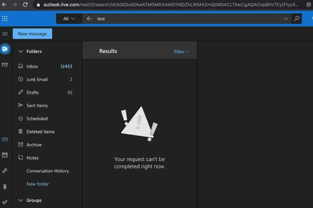 Error in Outlook