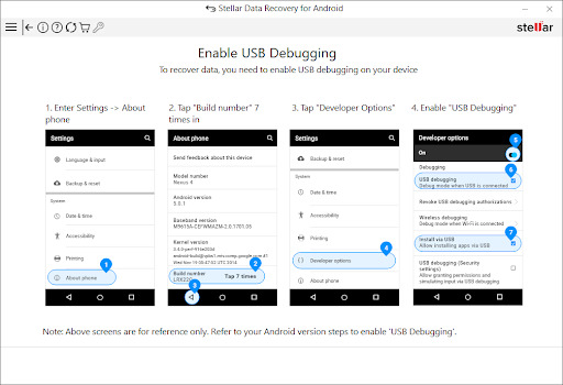 Debugging Process for Stellar Data Recovery Software for Android Phone