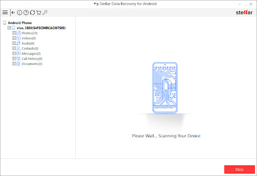 scanning process will start automatically