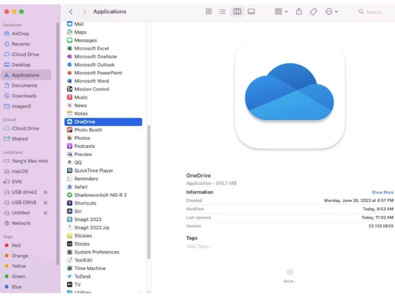 OneDrive on Mac
