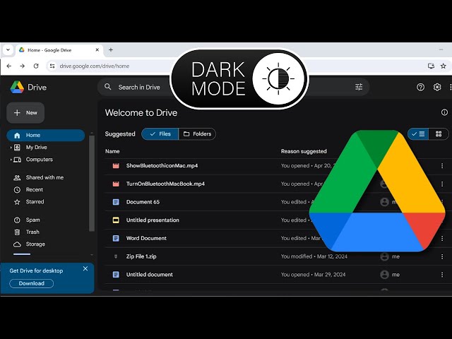 How to Enable Google Drive Dark Mode on Desktop