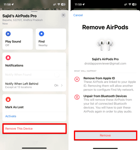 Removing AirPods From Your Apple Account