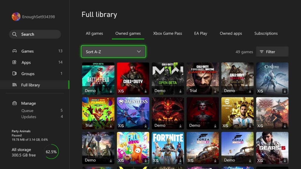 Xbox digital games